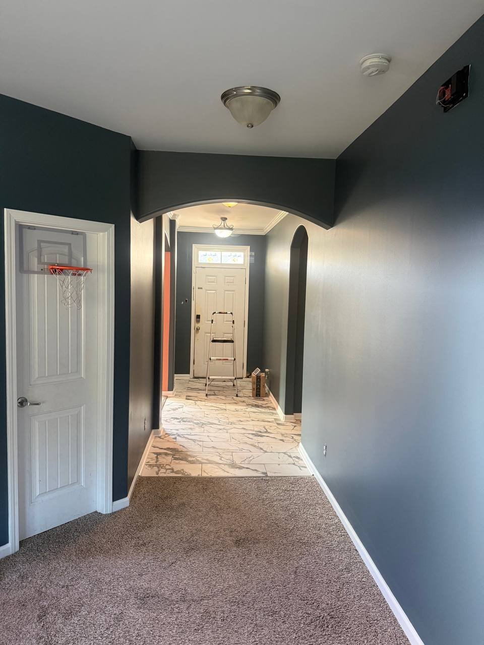 After - fresh Blue Marine paint in Richmond Hill GA hallway