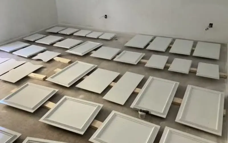 Global Finishes crew: cabinets work