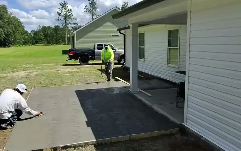 Global Finishes crew: concrete work